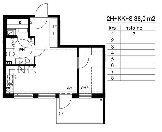 Right of occupancy apartment Turku Pohjola 2 rooms
