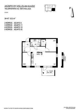 Rental Hollola Vesala 3 rooms -