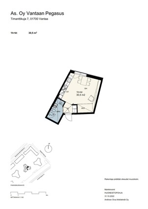 Rental Vantaa Kivistö 1 room Kampanjakuva