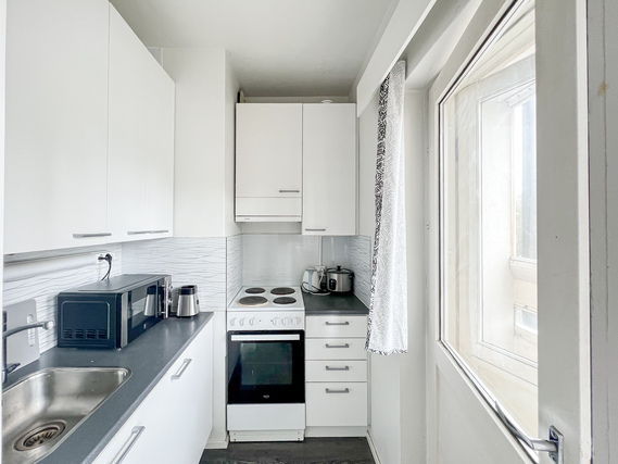 Rental Helsinki Konala 1 room Kompakti parvekkeellinen koti putkiremontin jo läpikäyneessä talossa!
