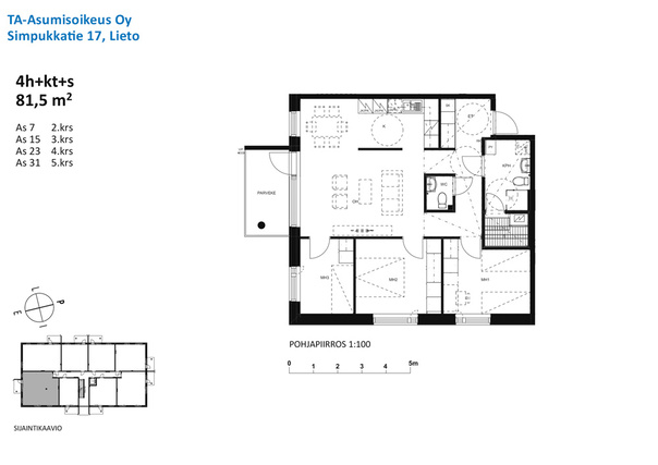 Right of occupancy apartment Lieto  4 rooms