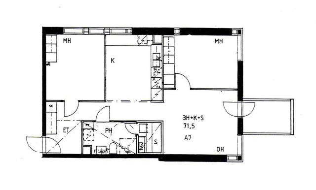 Asumisoikeusasunto Espoo Kivenlahti 3 huonetta