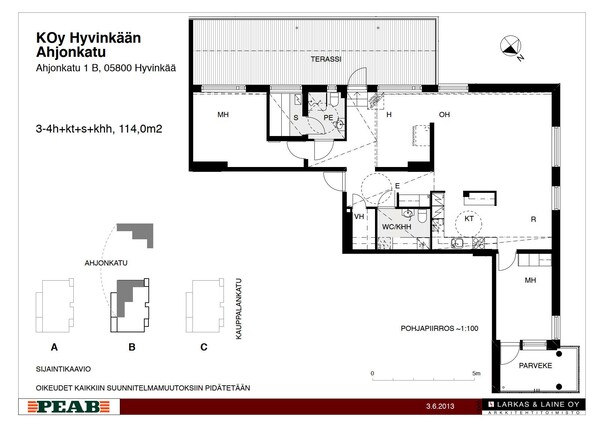 Vuokra-asunto Hyvinkää Keskusta 3 huonetta -