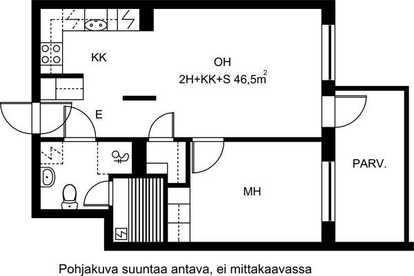 Vuokra-asunto Oulu Laanila Kaksio Julkisivukuva