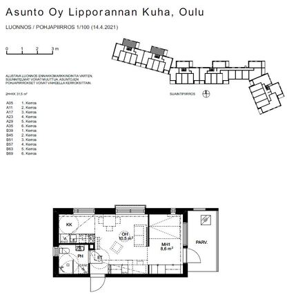 Vuokra-asunto Oulu Toppilansalmi Kaksio