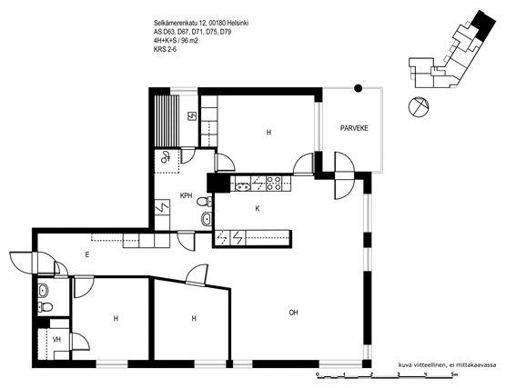 Rental Helsinki Ruoholahti 4 rooms