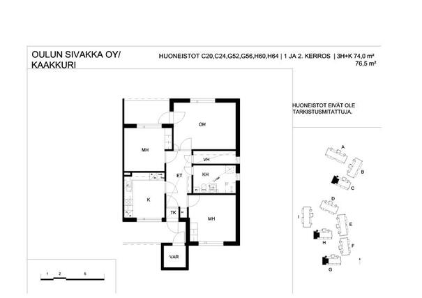 Rental Oulu Kaakkuri 3 rooms