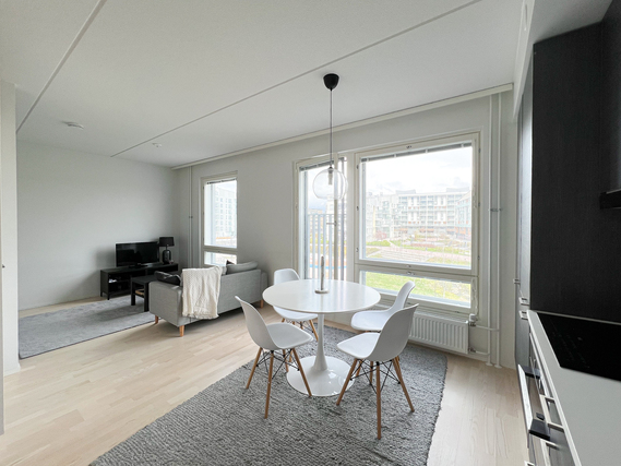Vuokra-asunto Espoo Vermonniitty Yksiö Viihtyisä ja raikas kolmannen kerroksen koti hyvällä pohjaratkaisulla.