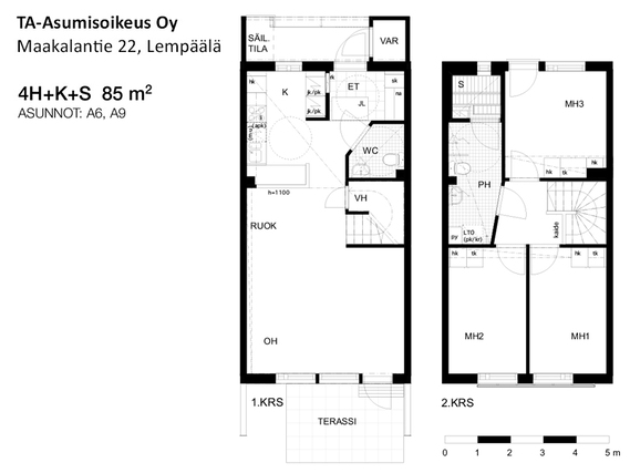 Right of occupancy apartment Lempäälä Maakala 4 rooms