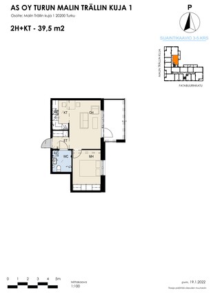 Rental Turku Herttuankulma 2 rooms Upea kaksio lasitetulla parvekkeella!