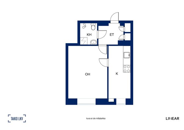 Vuokra-asunto Helsinki Meilahti Yksiö Yleiskuva