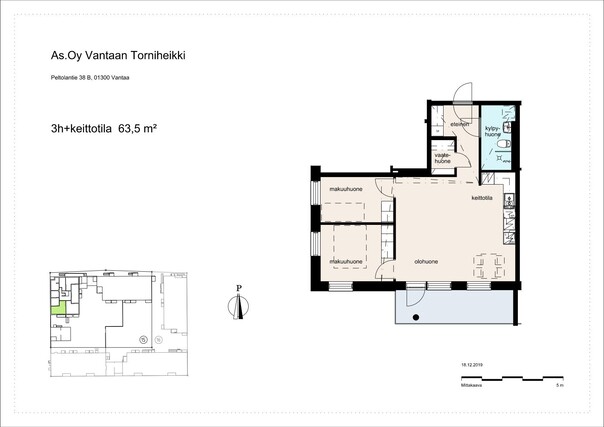 Rental Vantaa Koivuhaka 3 rooms Julkisivukuva