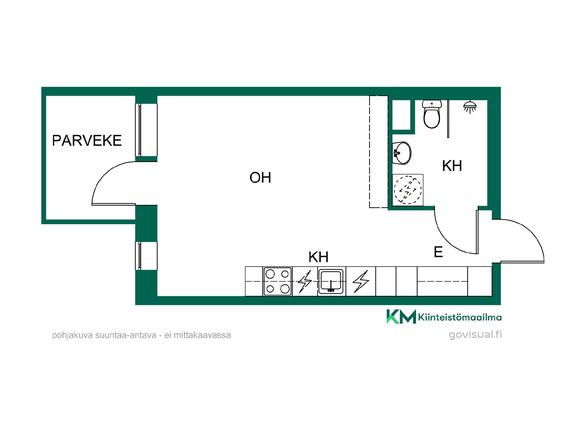 Vuokra-asunto Tampere Kaleva Yksiö