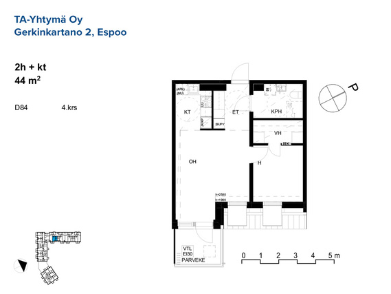 Rental Espoo Mankkaa 2 rooms