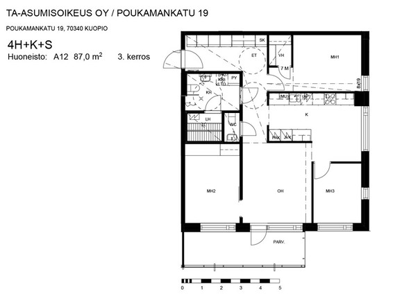Asumisoikeusasunto Kuopio Puijo 4 huonetta