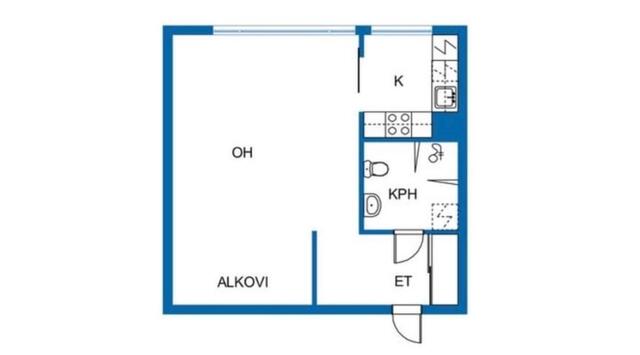 Vuokra-asunto Helsinki Kontula Yksiö