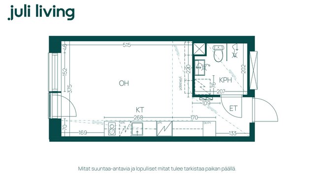 Rental Tampere Lamminpää 1 room