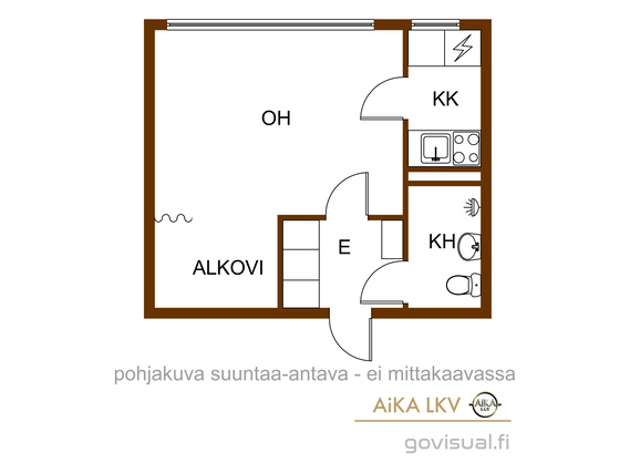 Vuokra-asunto Oulu Keskusta Yksiö