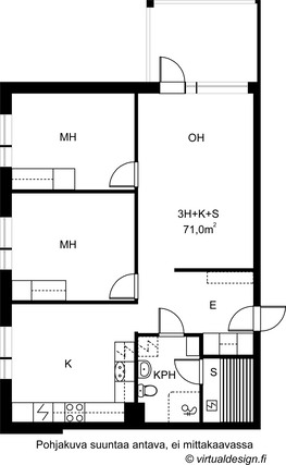 Vuokra-asunto Tampere Haapalinna 3 huonetta Julkisivu