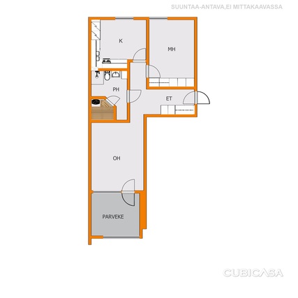 Rental Oulu Keskusta 2 rooms -