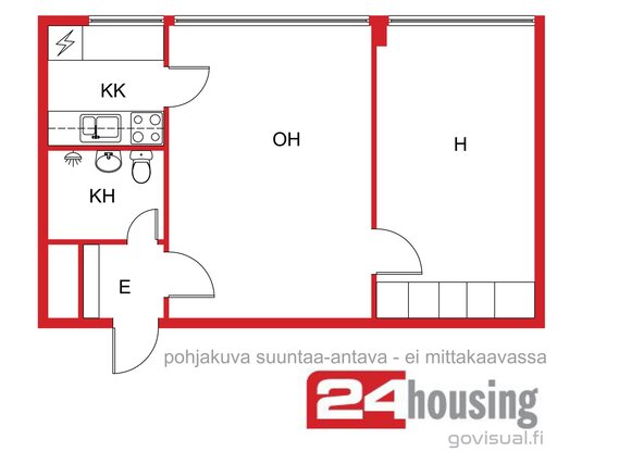 Rental Espoo  2 rooms Yleiskuva