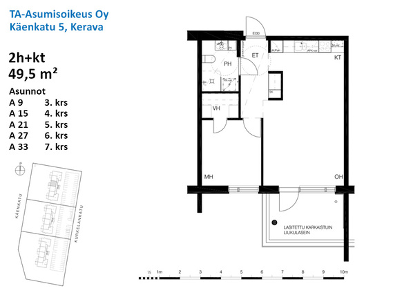 Asumisoikeusasunto Kerava Kaleva Kaksio