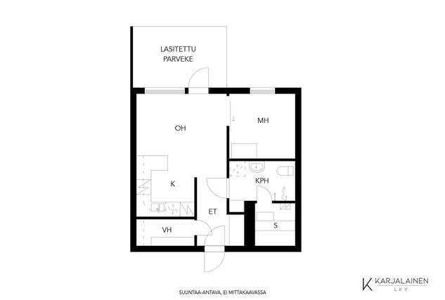 Vuokra-asunto Tampere Kaukajärvi Kaksio Näkymät rauhalliselle sisäpihalle