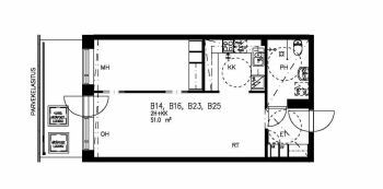 Rental Helsinki Myllypuro 2 rooms