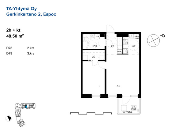Rental Espoo Mankkaa 2 rooms