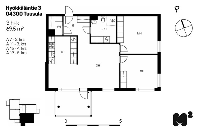 Rental Tuusula Hyökkälä 3 rooms