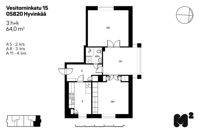 Rental Hyvinkää Mustamännistö 3 rooms