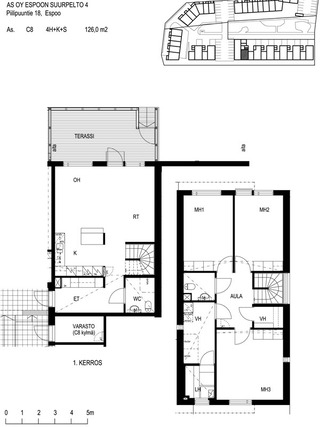 Vuokra-asunto Espoo Henttaa 4 huonetta