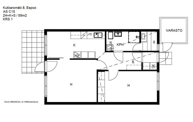 Rental Espoo Mikkelä 2 rooms
