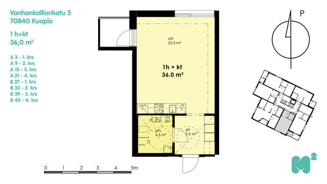 Rental Kuopio Rautaniemi 1 room