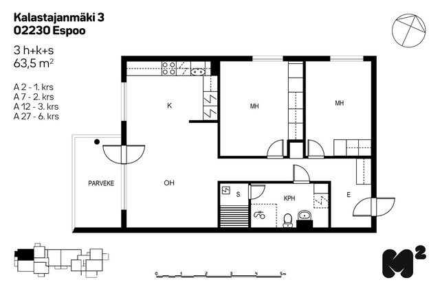Rental Espoo Matinkylä 3 rooms