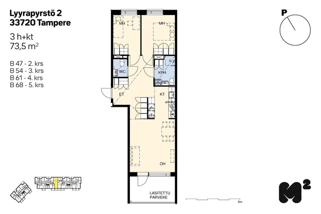 Rental Tampere Hervantajärvi 3 rooms
