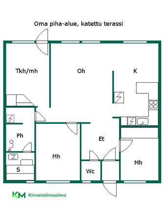 Vuokra-asunto Varkaus Käpykangas 3 huonetta