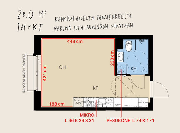 Vuokra-asunto Turku Kakolanmäki Yksiö