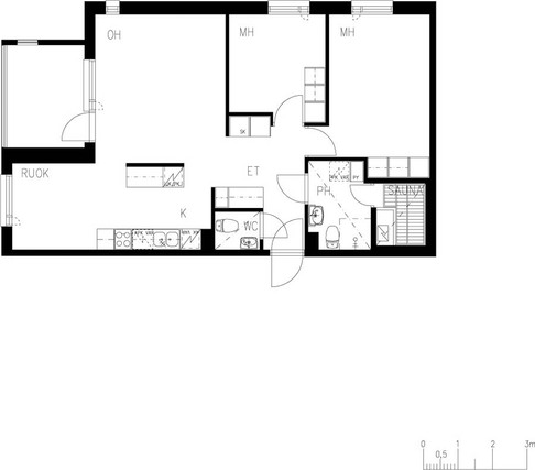 Vuokra-asunto Espoo Espoon keskus 3 huonetta