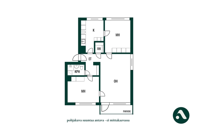 Vuokra-asunto Helsinki Myllypuro 3 huonetta