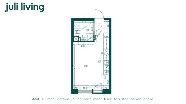 Vuokra-asunto Tampere Lamminpää Yksiö Digistailattu asunto