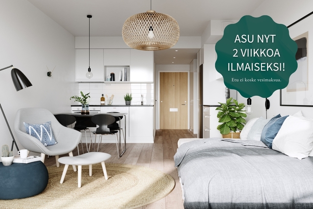 Vuokra-asunto Tampere Lielahti Yksiö Kuva on digistailattu