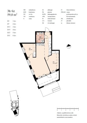 Vuokra-asunto Vantaa Aviapolis 3 huonetta Yleiskuva