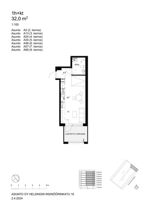Rental Helsinki Herttoniemi 1 room -