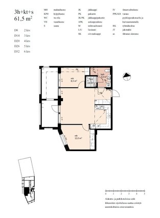 Rental Vantaa Aviapolis 3 rooms Yleiskuva