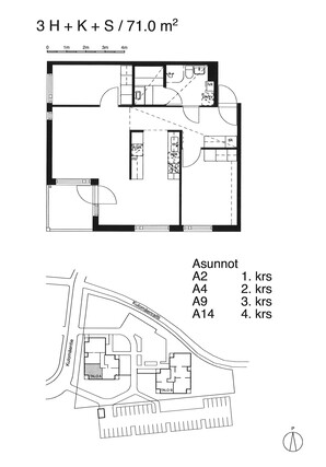 Vuokra-asunto Espoo Tuomarila 3 huonetta -
