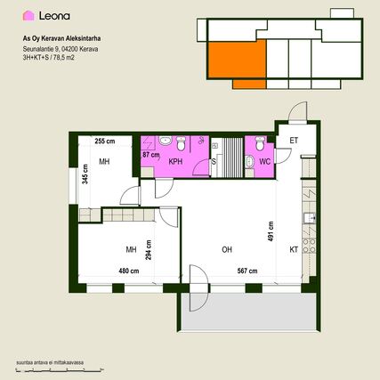 Rental Kerava Keskusta 3 rooms -