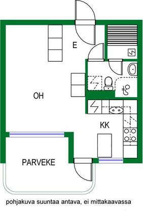 Vuokra-asunto Espoo Soukka Yksiö julkisivu