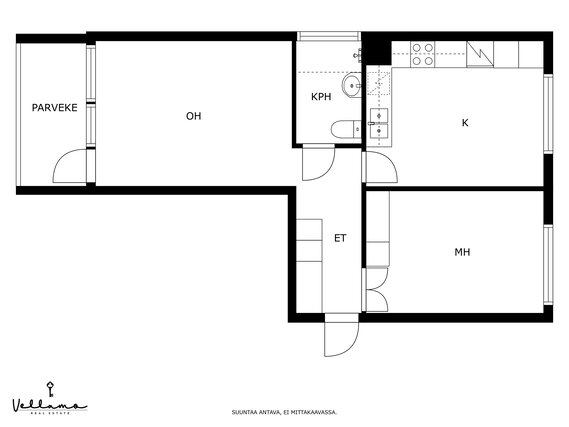 Rental Helsinki Pitäjänmäki 2 rooms Yleiskuva