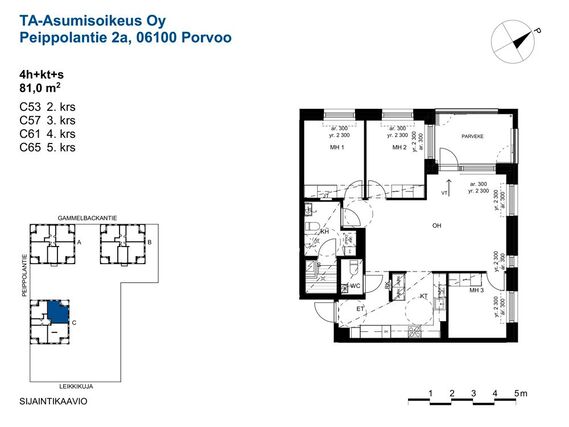 Asumisoikeusasunto Porvoo Näsi 4 huonetta